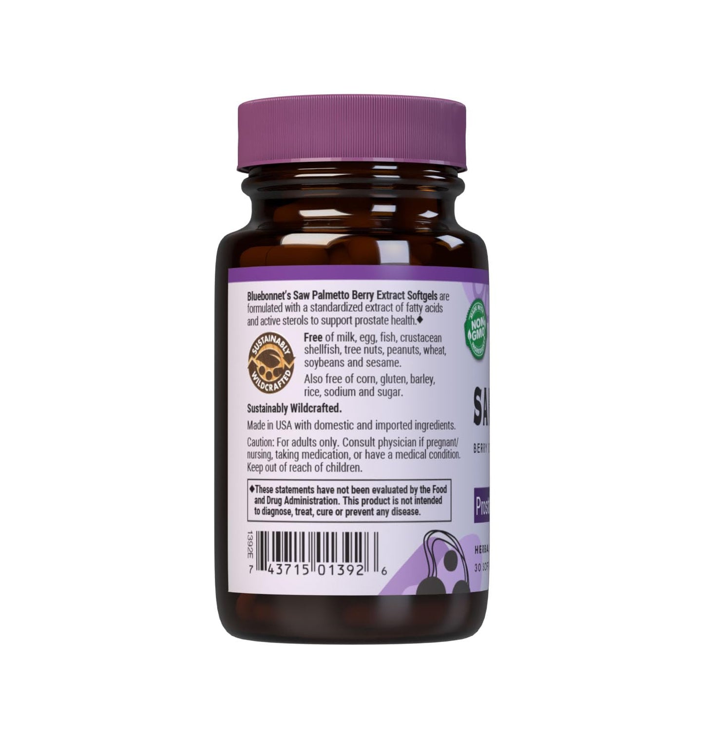 BlueBonnet Extra Strength Saw Palmetto Berry Extract Softgels, 30 Count | Prostate Health Supplement