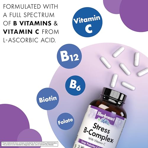 BlueBonnet Stress B-Complex for Women & Men – Vegan & Gluten-Free