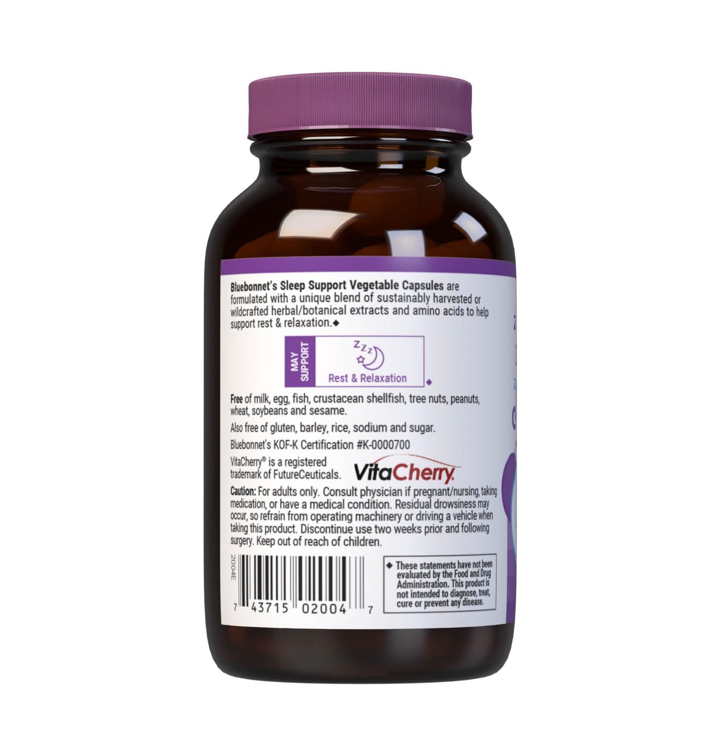 Bluebonnet Targeted Choice Sleep Support - Whole Food-Based, Soy-Free, Gluten-Free
