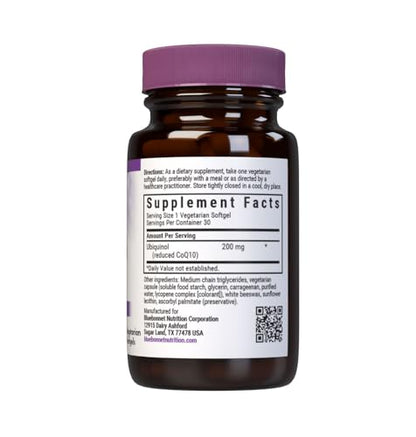 BlueBonnet Active CoQ10 Ubiquinol 200 mg Vegetarian Softgels | Kaneka Ubiquinol for Heart & Cellular Support
