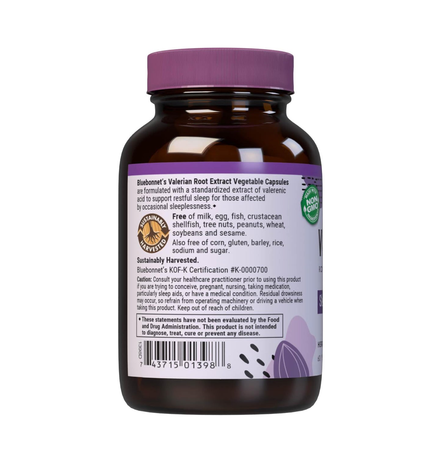 BlueBonnet Valerian Root Extract Supplement – 250 mg per Capsule, 60 Count