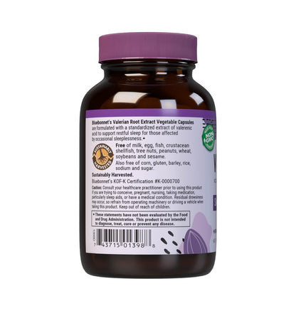 BlueBonnet Valerian Root Extract Supplement – 250 mg per Capsule, 60 Count