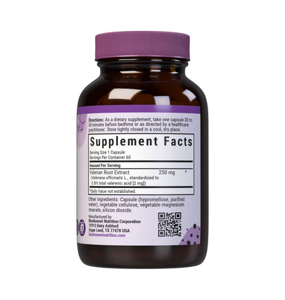 BlueBonnet Valerian Root Extract Supplement – 250 mg per Capsule, 60 Count