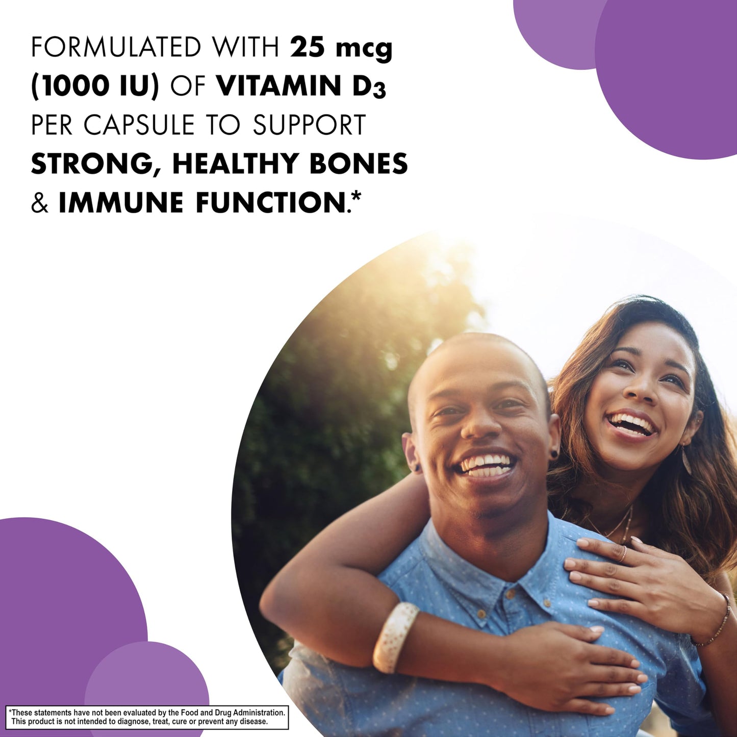 BlueBonnet Vitamin D3 1000 IU – 90 Veg Capsules | Non-GMO, Gluten Free, Kosher