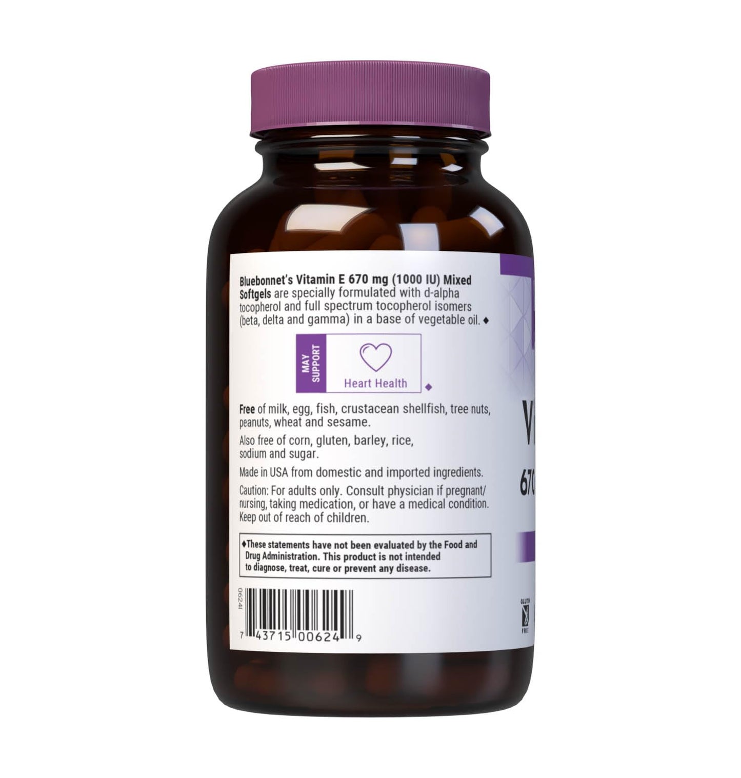 BlueBonnet Vitamin E 1000 IU Mixed Softgels - 100 Count