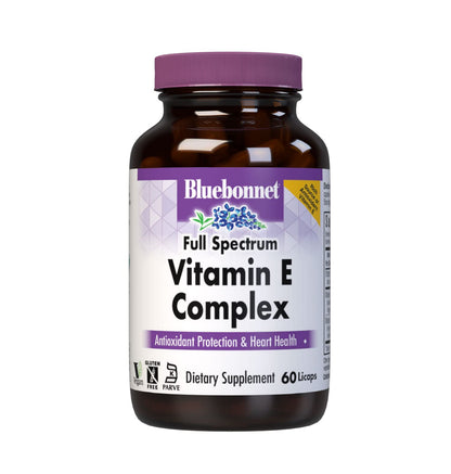 BlueBonnet Natural Full Spectrum Vitamin E Complex - 60 Licaps