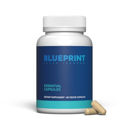 Blueprint Bryan Johnson Essential Capsules — Daily Multivitamin & Multimineral (Vegan, Non-GMO)