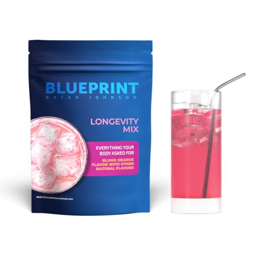 Blueprint Bryan Johnson Longevity Mix – Muscle Builder & Recovery Supplement (Blood Orange)