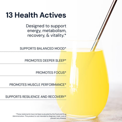 Blueprint Bryan Johnson Longevity Mix – Muscle Builder & Recovery Supplement (30 Servings, Pineapple Yuzu)