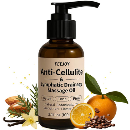 Body Oil & Massage Oil for Cellulite, Lymphatic Drainage & Skin Tightening | Daily Use