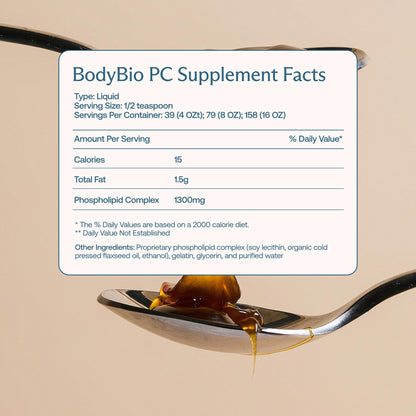 BodyBio PC: Phosphatidylcholine for Brain Health, Clarity & Gentle Daily Detox