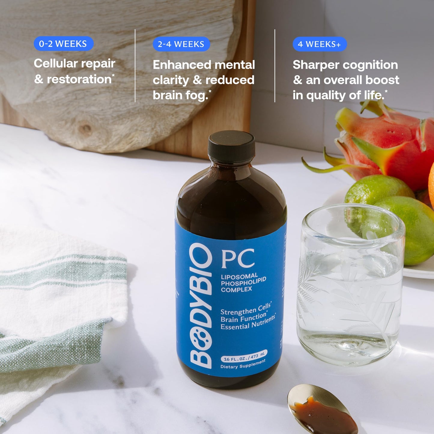 BodyBio PC: Phosphatidylcholine for Brain Health, Clarity & Gentle Daily Detox