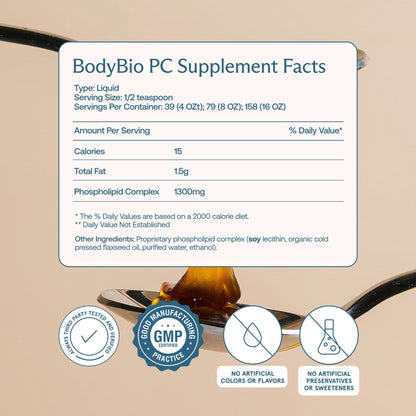 BodyBio PC – Phosphatidylcholine for Brain Health, Focus & Gentle Daily Detox