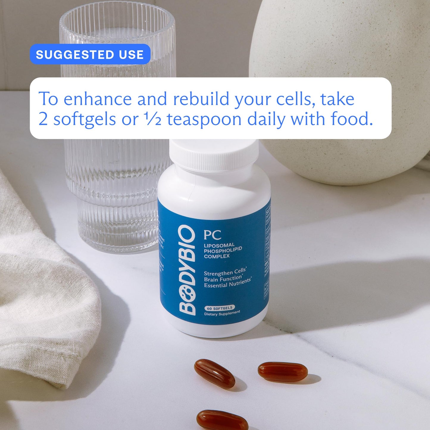 BodyBio PC – Phosphatidylcholine for Brain Health, Focus & Healthy Aging