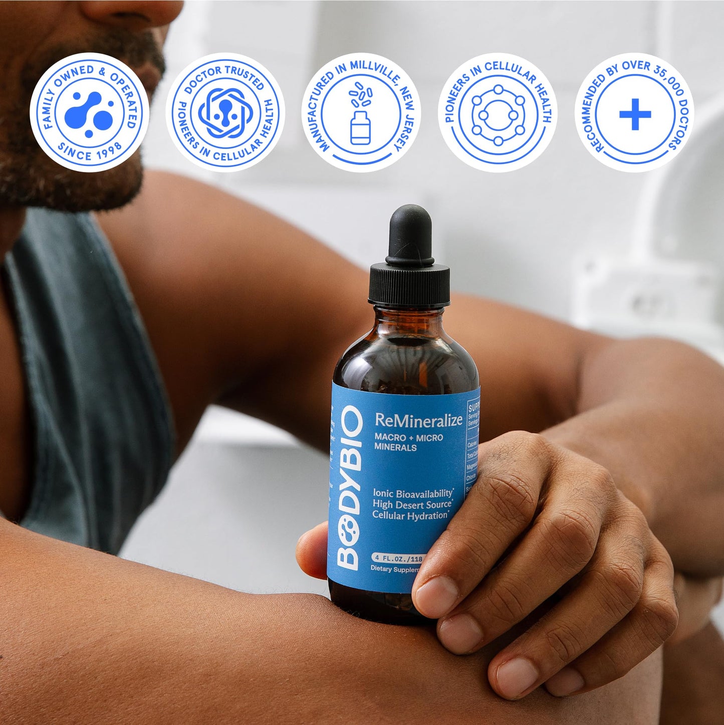 BodyBio ReMineralize - Concentrated Ionic Trace Minerals for Hydration (4 Fl Oz)