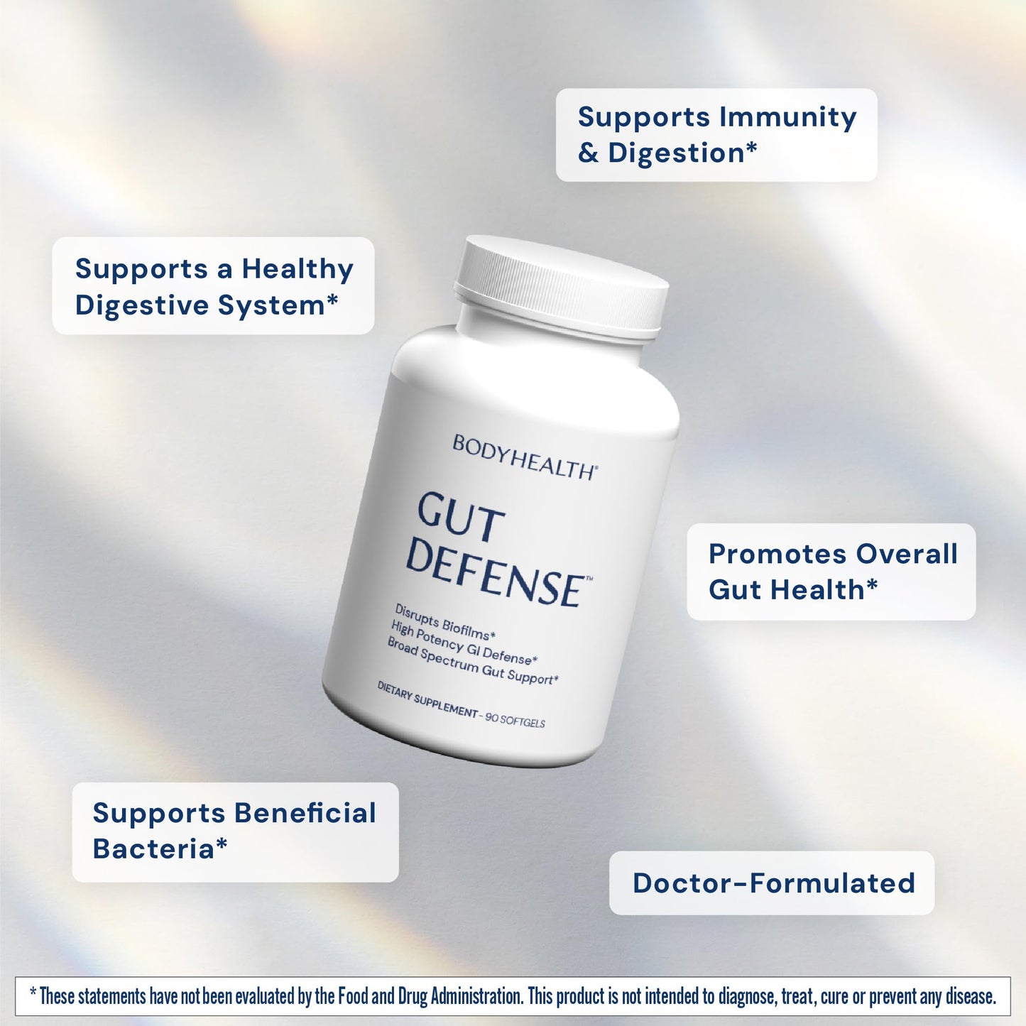 BodyHealth Gut Defense with PerfectAmino | Gut Health Support for Women & Men | GI Support Supplement - 90 Softgels