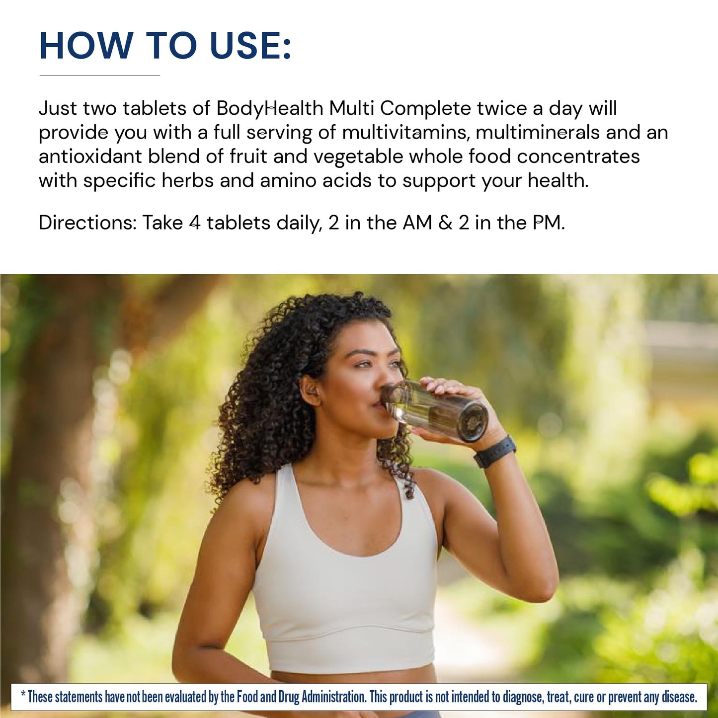 BodyHealth Multi Complete (120 Ct) Daily Multivitamin with Whole Foods, Liver Support & Vitamins K2/D3