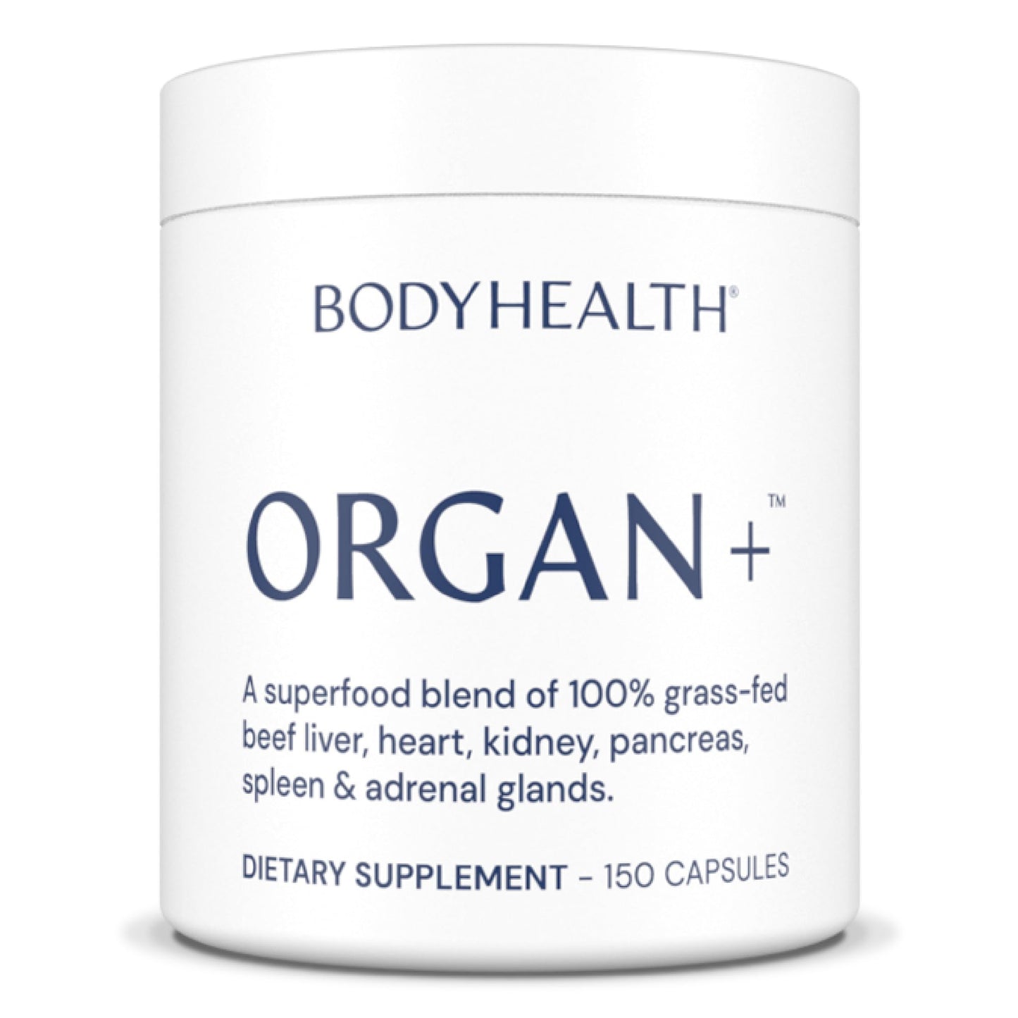 BodyHealth Organ+ Grass-Fed Glandular Complex – Grass-Fed Beef Organ Supplement (150 Capsules)