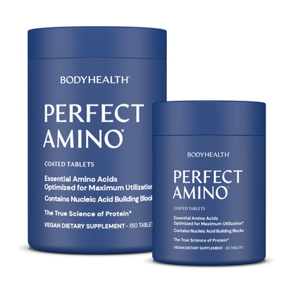 BodyHealth PerfectAmino – Easy to Swallow Tablets | Essential Amino Acids + BCAAs, Vegan Protein (36 Servings)