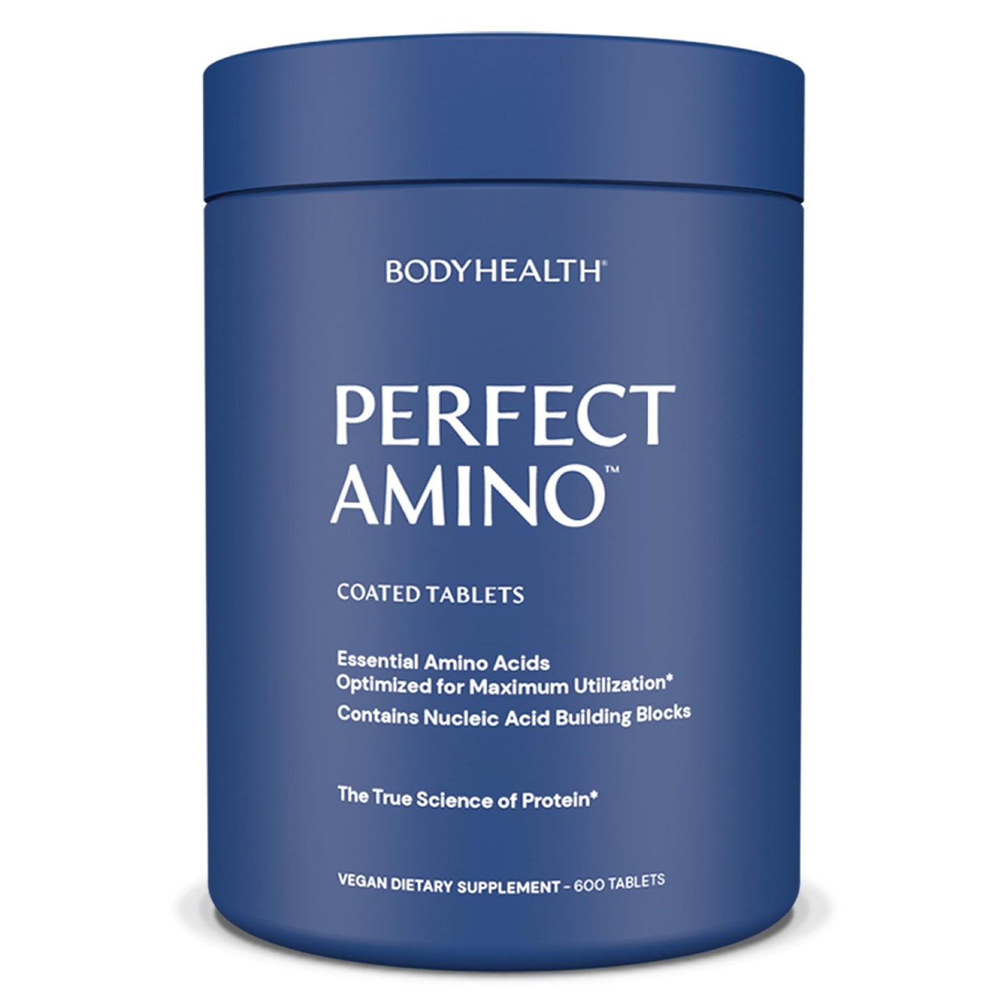 BodyHealth PerfectAmino (600 ct) – Easy-to-Swallow Vegan Amino Tablets for Muscle Recovery & Strength