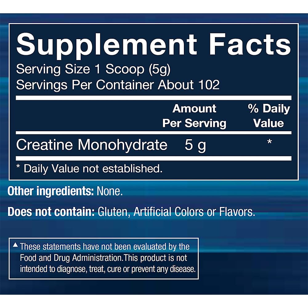 BODYTECH 100% Pure Creatine Monohydrate Powder — Micronized, Unflavored, 18 oz