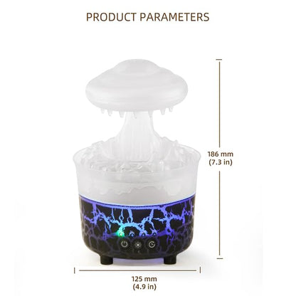 BOHOFAM Aroma Essential Oil Diffuser – Rain Cloud Humidifier (Black)