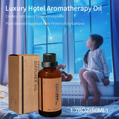 BOHOFAM 360ML Essential Oil Diffuser - Volcano & Flame Modes, 50ml Hotel Oil Included