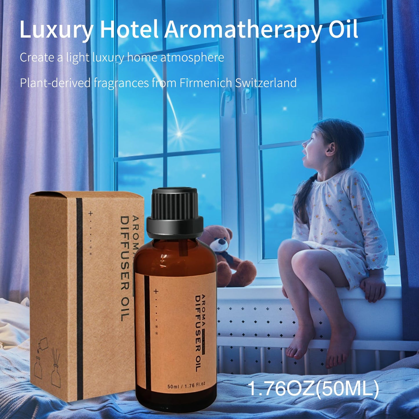 BOHOFAM Aroma Essential Oil Diffuser 360ML – Volcano & Flame Modes, 7-Color Lights, Large Room Humidifier