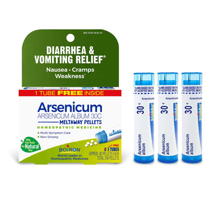 Boiron Arsenicum Album 30C – Homeopathic Diarrhea & Nausea Relief (240 Pellets)