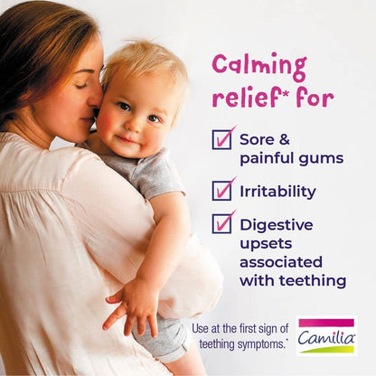 Boiron Camilia Teething Drops – Day & Night Relief for Babies (40 Droppers in 8 Packs)