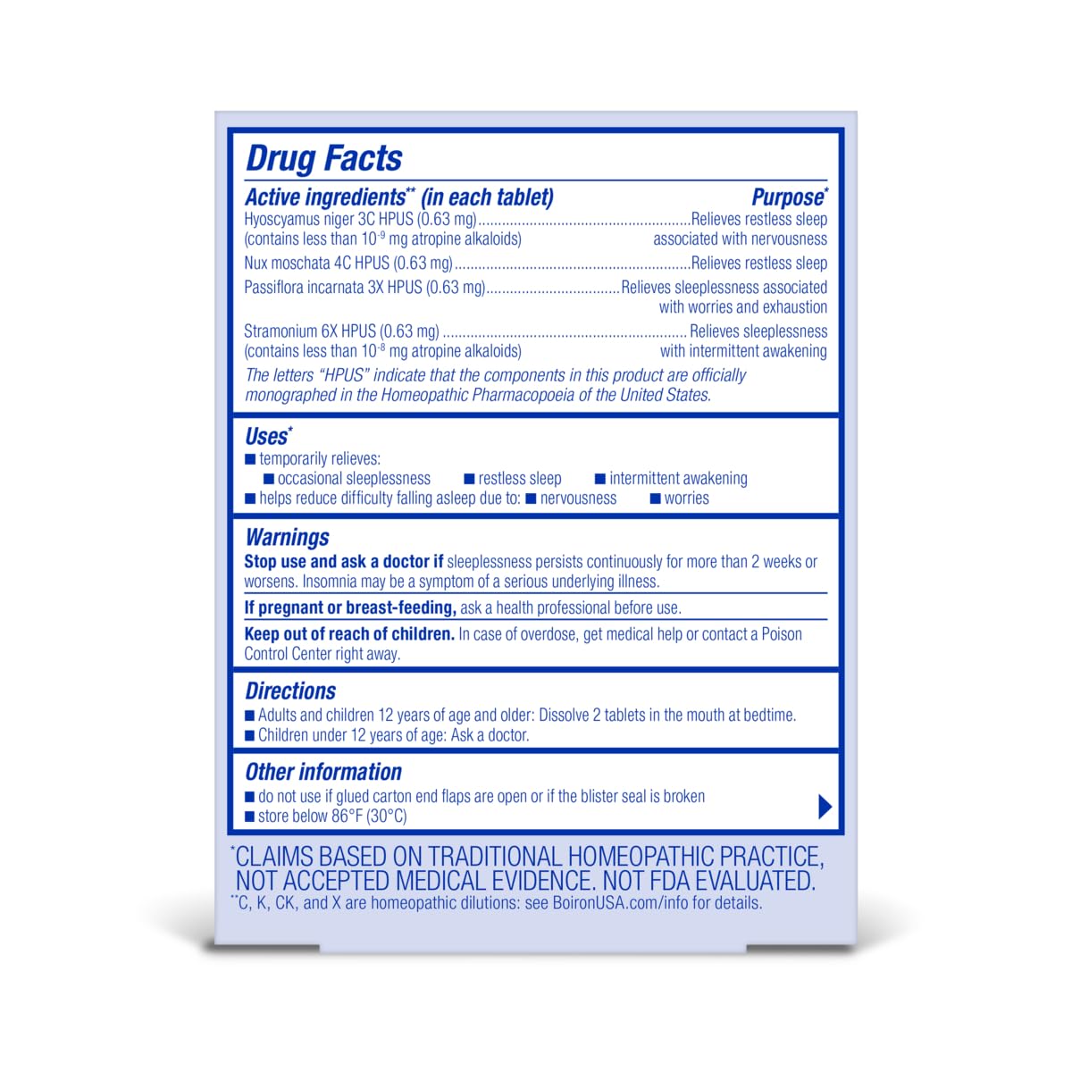 Boiron SleepCalm Tabs - 100 Count | Melatonin-Free Sleep Aid