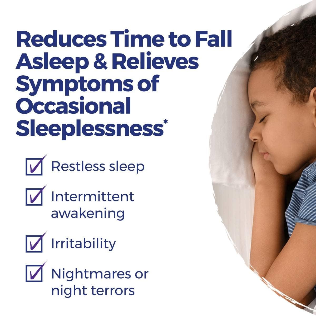 SleepCalm Kids Sleep Aid - Melatonin-Free, Non Habit-Forming | 80 Pellets per Tube, 4 Tubes