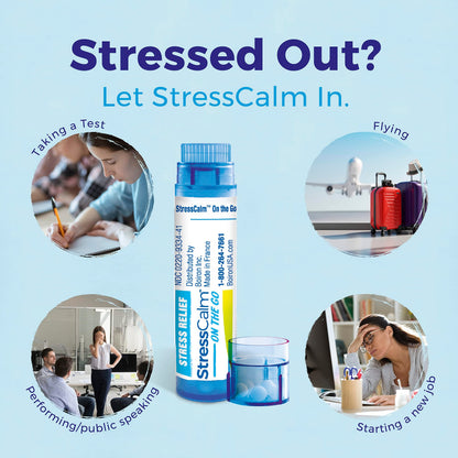 Boiron StressCalm On The Go - Multi-Symptom Stress Relief (80 Count, 4 Tubes)