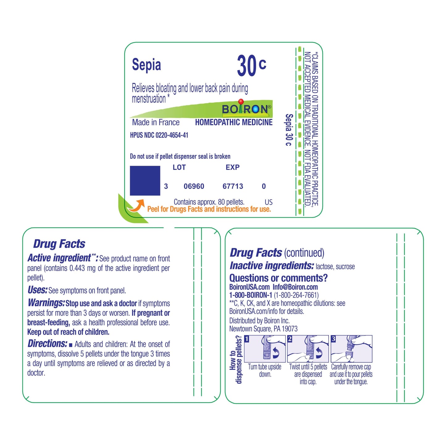 Boiron Sepia 30CH Homeopathic Medicine for Mood Swings - 80 Pellets