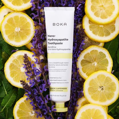 Boka Fluoride-Free Toothpaste with Nano Hydroxyapatite - Sensitive Teeth, Lemon Lavender Flavor, 4 oz x3
