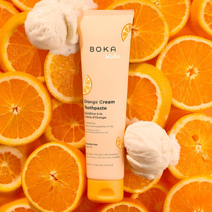 Boka Fluoride Free Toothpaste with Nano Hydroxyapatite for Kids | Orange Cream 4 oz