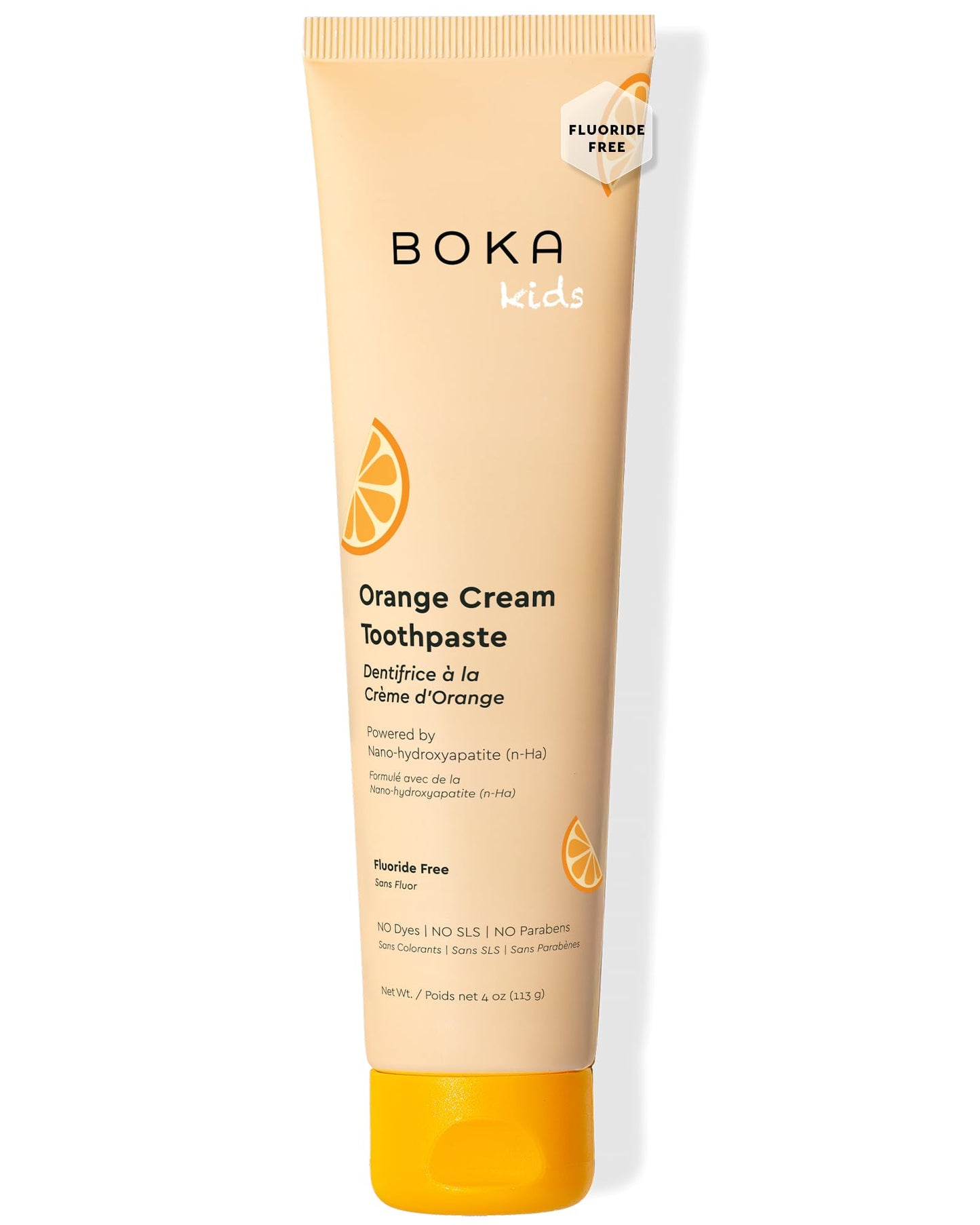 Boka Fluoride Free Toothpaste with Nano Hydroxyapatite for Kids | Orange Cream 4 oz