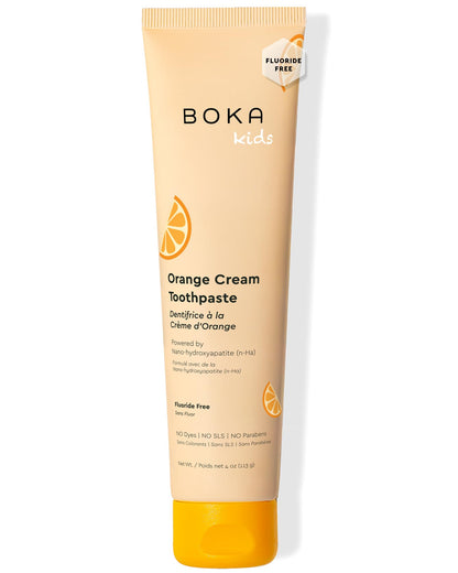 Boka Fluoride Free Toothpaste with Nano Hydroxyapatite for Kids | Orange Cream 4 oz