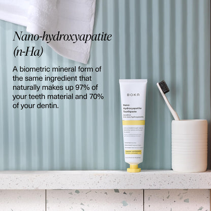 Boka Fluoride-Free Toothpaste | Nano-Hydroxyapatite for Sensitive Teeth | Lemon Lavender 4oz
