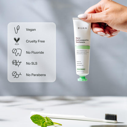 Boka Fluoride Free Toothpaste – Nano Hydroxyapatite, Sensitive Teeth, 2Pk US