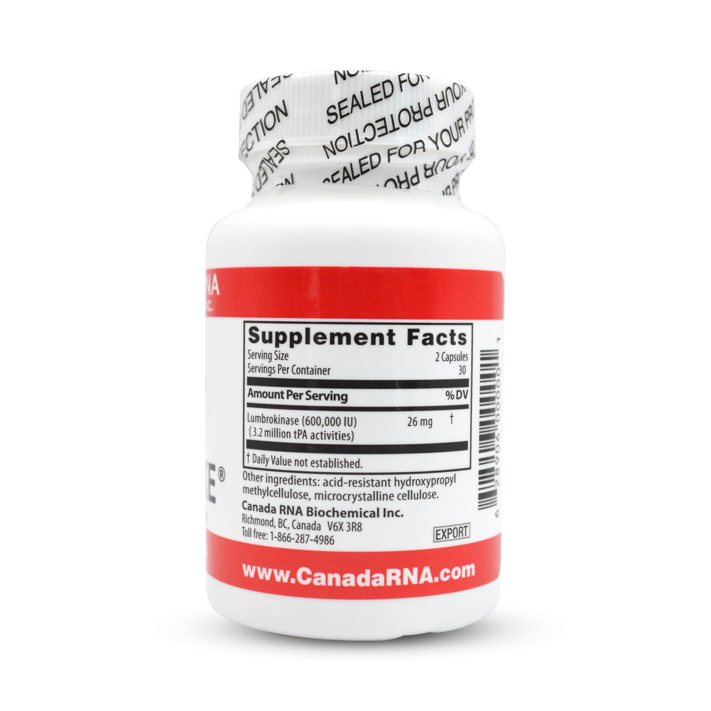 Boluoke Canada RNA Lumbrokinase 60 Capsules – Circulation Support