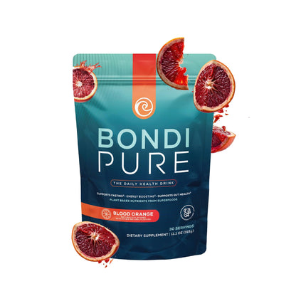 Bondi Pure – Daily Health & Detox Drink for Gut Health & Energy Support | Blood Orange (30 Servings)