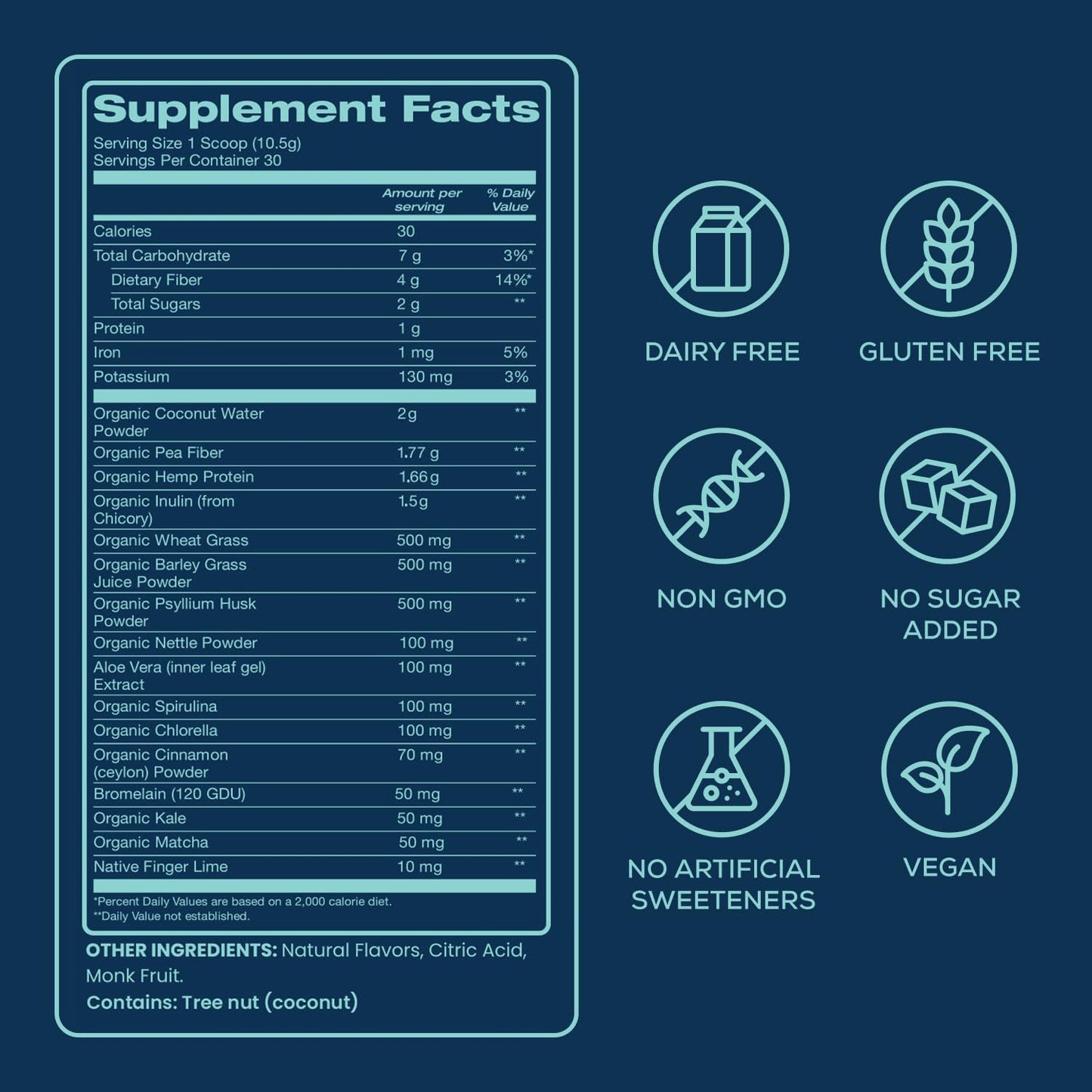 Bondi Pure – Daily Health & Detox Drink for Gut Health & Energy Support | Blood Orange (30 Servings)