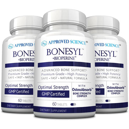 Bonesyl by Approved Science | Strengthen Bones, Maintain Bone Health | Vegan, Made in USA, 180 Tablets