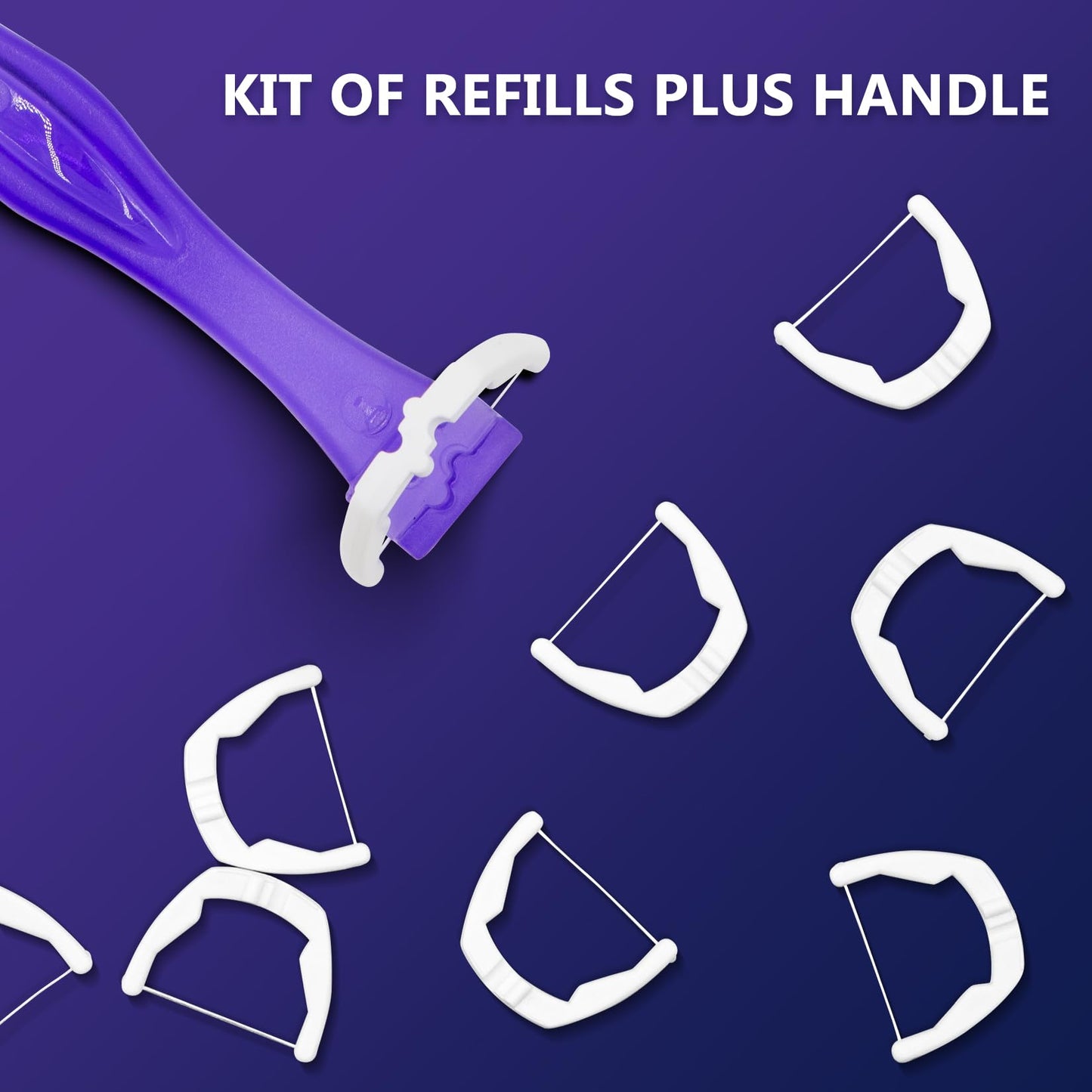 Bopika Dental Floss – Extra Strength Floss with 1 Handle & 120 Refill Heads