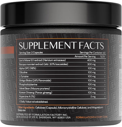 Formulation Factory Boss Mode 10-in-1 Nootropic – Focus & Memory Boost (2 Pack)