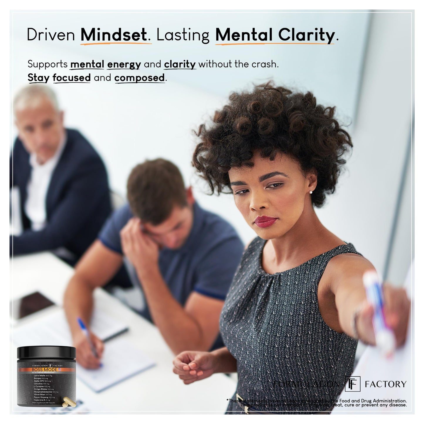 Formulation Factory Boss Mode 10-in-1 Nootropic – Focus & Memory Boost (2 Pack)