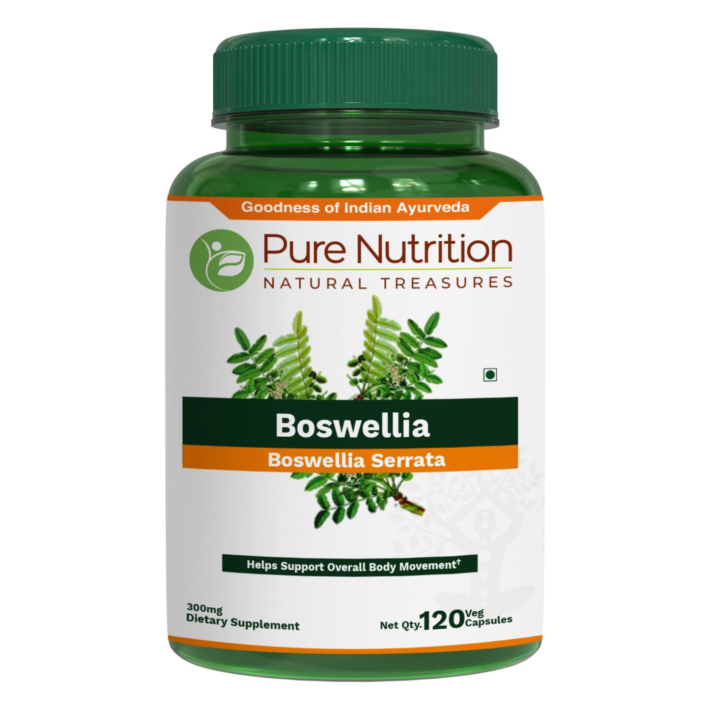 Pure Nutrition Boswellia Serrata 15:1 Extract 600mg - 120 Caps | 65% Boswellic Acids | Non-GMO