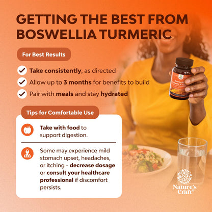 Boswellia Turmeric Capsules 500 mg – Joint & Immune Support | 90 Count