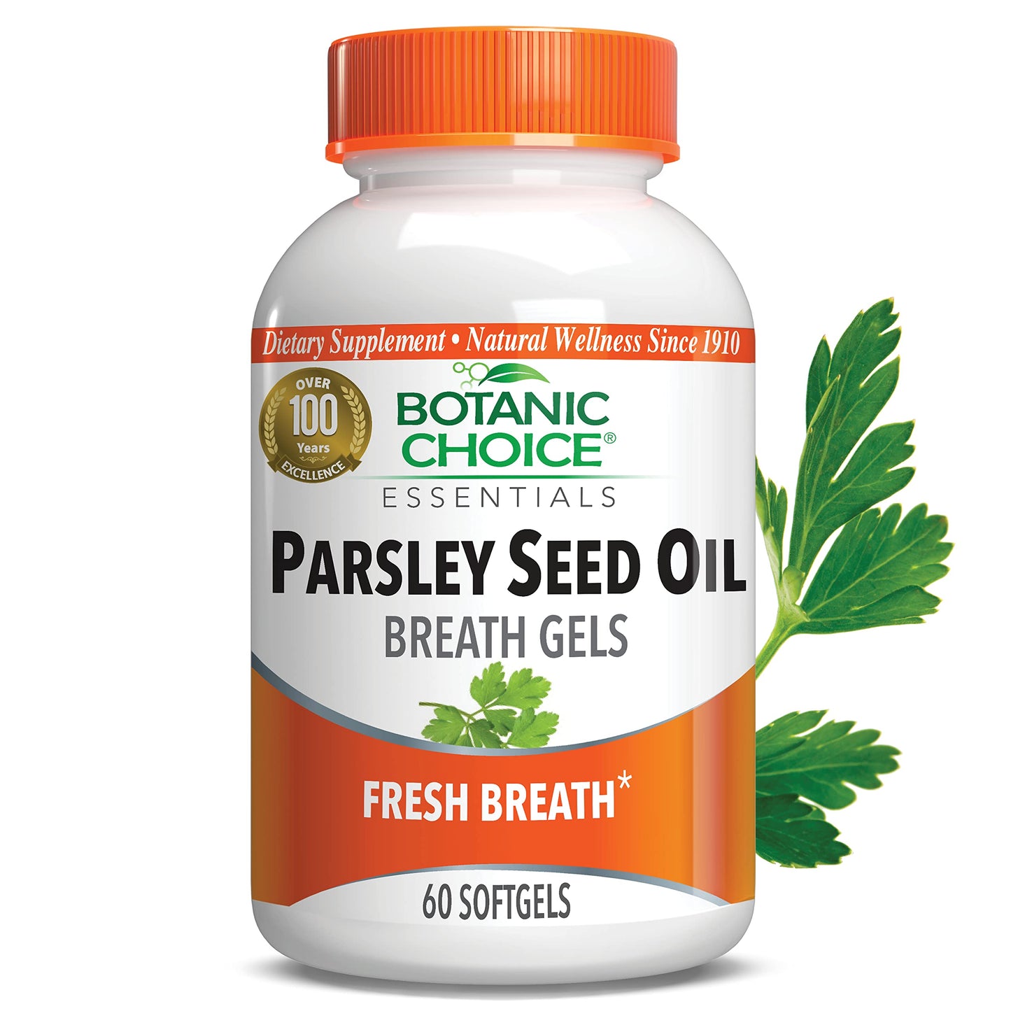 Botanic Choice Parsley Seed Oil – Bad Breath Relief from Odor-Causing Foods, 60 Softgels